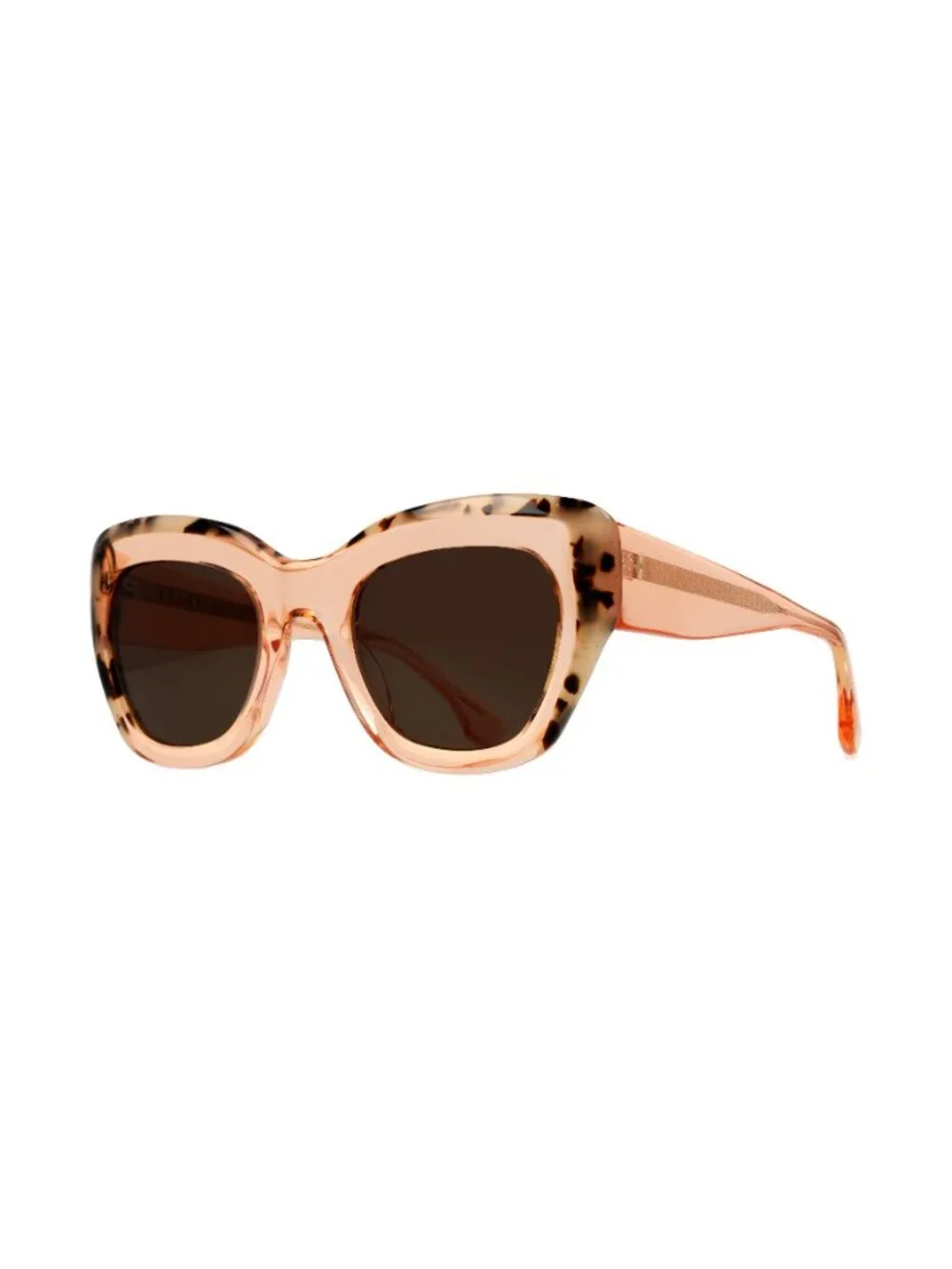 New Raval Eyewear Women's Sunglasses Pink Square Brown Lens Acetate Frame ERIKA